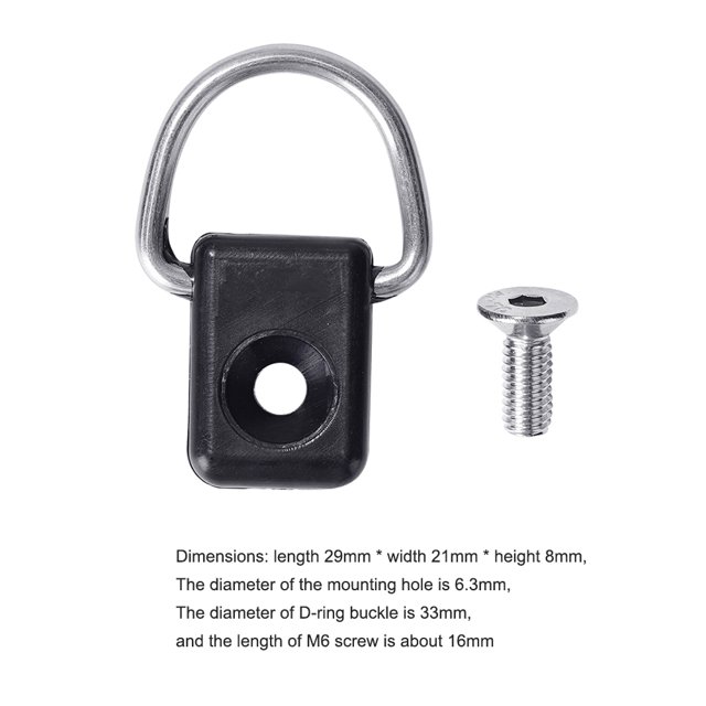 Kayak D Ring Hebilla con tornillos Cuerda elástica Marine Boat Canoe Kayak Accesorios