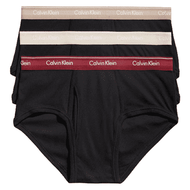 Calvin Klein Men's Cotton Brief, Black (3 Pack)