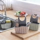 thumbnail image 5 of Paquete de 3 soportes para esponja para fregadero de cocina, estante portátil para fregadero, bolsa de almacenamiento organizadora de colador colgante con correa ajustable, 5 of 5