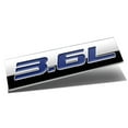 thumbnail image 2 of DNA Motoring EM-AS-36L-BL METAL EMBLEM CAR BUMPER TRUNK FENDER DECAL LOGO BADGE CHROME BLUE 3.6L 3.6 L, 2 of 3