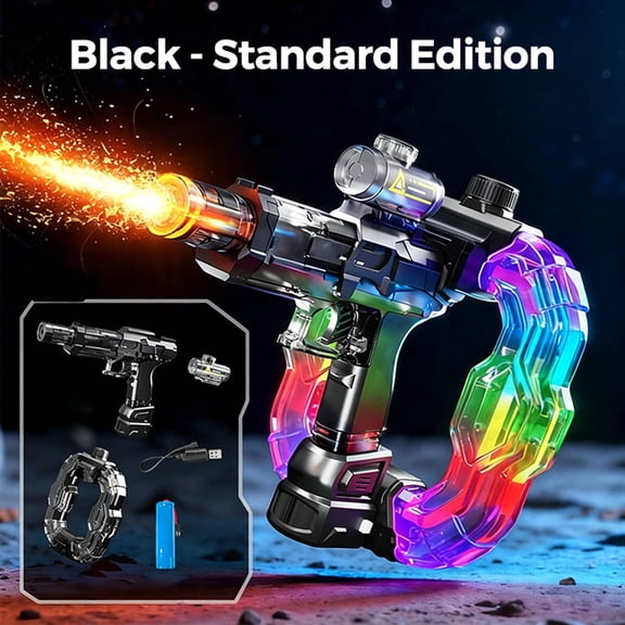 Light Up Water Blaster with Glowing Ring Tank, High Pressure Long Range Water Gun for Outdoor Pool Party, Backyard Summer Entertainment and Beach Games