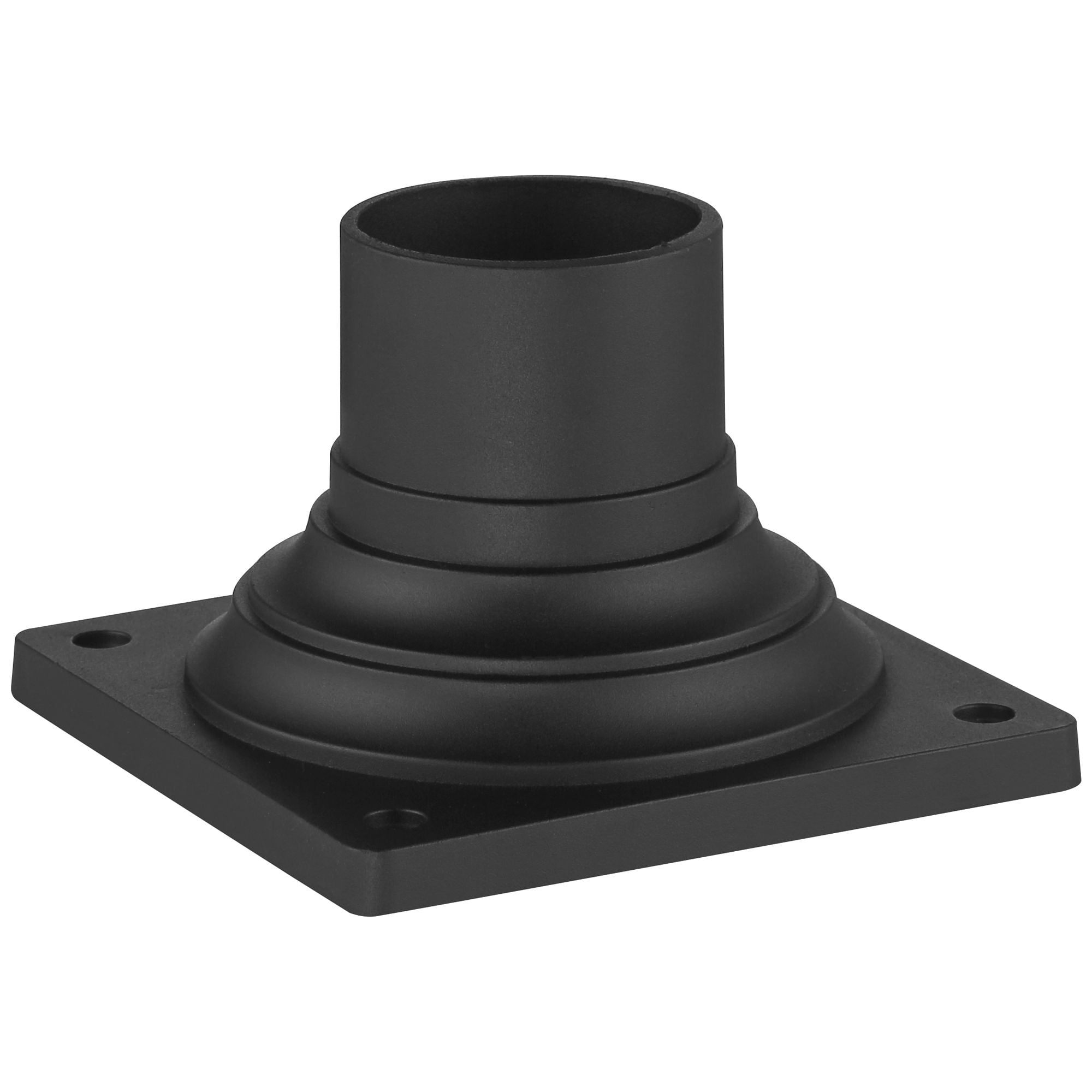 Possini Euro Design Jericho 22" High Modern Outdoor Post Light Fixture Pole Porch with Pier Mount Adapter Black Metal Glass Shade