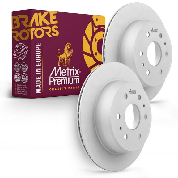 Metrix Premium Chassis Parts - 13.58 inch (345mm) 2 PC Rear Coated Vented Disc Brake Rotor Fits Chevrolet Tahoe, Suburban, Silverado 1500, Avalanche, Cadillac Escalade GMC Yukon Sierra 1500 580422FZN
