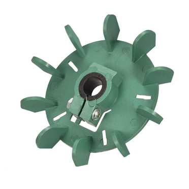 Uxcell 10 Impeller Plastic Motor Fan Vane Heat Dissipation Vane Round Wheel 11.5-12mm Inner Dia Green