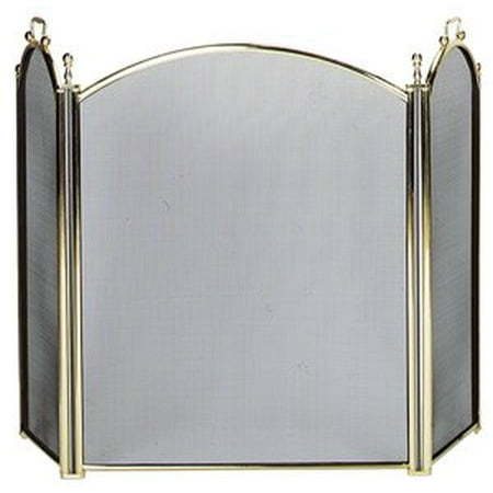 Plated Brass Large Diameter Frame 3-Fold Screen