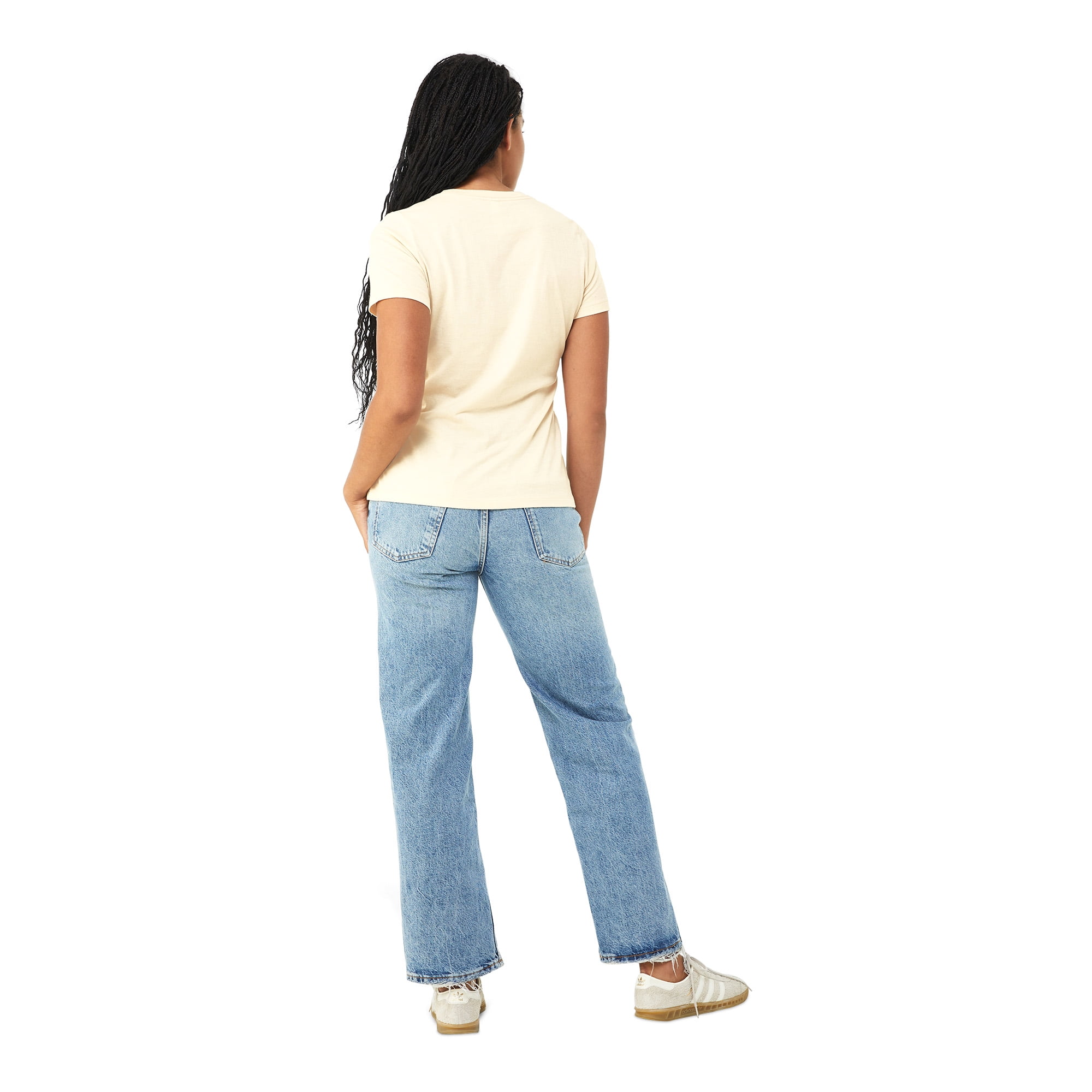 BELLA+CANVAS Women's Crew Neck Personalized T-Shirt, Create your own Designs, Natural, Medium