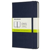 Moleskine Classic Notebook, Hard Cover, Medium (4.5" x 7") Plain/Blank, Sapphire Blue, 208 Pages