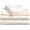04 - Ivory ( Stripe ), variant on SNDecor King Size Top 28" Split Flex Head Egyptian Cotton 4-Piece Sheet Set Fits 7-9" Deep Pocket (White, Solid)