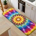 thumbnail image 5 of Colorful Tie Dye Star Mandala Kitchen Rug Mat,Kitchen Runner Rugs Non Skid Washable,Decorative Kitchen Floor Mats for Kitchen,Sink,Laundry,17"x47.2", 5 of 7