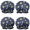 Blue Sun Moon, variant on Shower Caps,Beige Sun Moon Planet Star Pattern Waterproof Shower Cap for Women 4 Pieces,Double Reusable Hair Cover for Shower PEVA Elastic Stretch Hem