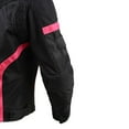 thumbnail image 5 of Milwaukee Leather MPL2794 Black and Pink Mesh/Textile Armored Motorcycle Racer Jacket for Women - All Season Jackets 3X-Large, 5 of 8