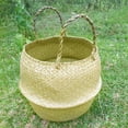 thumbnail image 4 of Cesta tejida para flores Maceta de flores trenzada con algas marinas Cesta tejida Cesta de almacenamiento para plantas de escritorio, 4 of 7