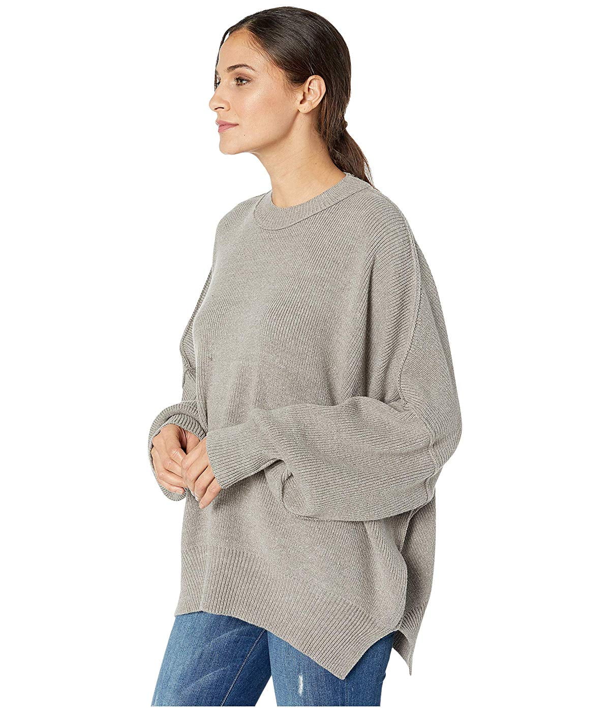 free people easy street cotton blend oversized sweater