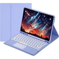 thumbnail image 1 of Funda con teclado táctil para iPad 9.7 2018/2017 / iPad Air 2 / iPad Air con portalápices - Teclado Bluetooth táctil magnéticamente desmontable, 1 of 7