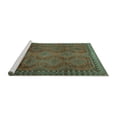 thumbnail image 2 of Ahgly Company Machine Washable Indoor Rectangle Persian Turquoise Blue Traditional Area Rugs, 8' x 12', 2 of 4