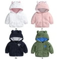thumbnail image 3 of Gyratedream Infant Baby Boys Girls Cartoon Fleece Hooded Jacket Coat with Ears Warm Fall Winter Outerwear, 3 of 3