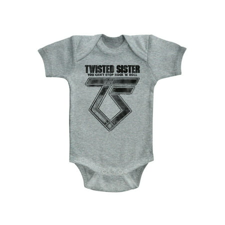 Twisted Sister Heavy Metal Band Can't Stop RockNRoll Infant Baby Snapsuit