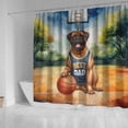 thumbnail image 4 of Happy Father's Day Bullmastiff Playing Basketball with Best Dad Jersey Shower Curtain Dog Lover Waterproof Bathroom Bathtub Curtain - 13006, 4 of 5