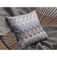thumbnail image 3 of 18" Blue Gray Hatch Decorative Suede Throw Pillow, 3 of 3