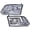 Clear lens Clear Housing Amber Reflector, variant on PIT66 LED Headlight Fit for 2009-2018 Dodge Ram 1500 Clear Lens Chrome Housing Clear Reflector