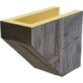 thumbnail image 6 of Ekena Millwork 6"H x 10"D x 48"W Hand Hewn Faux Wood Fireplace Mantel Kit with Ashford Corbels, Natural Honey Dew, 6 of 10