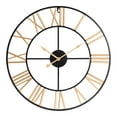 thumbnail image 2 of Baxton Studio Auden Industrial Wall Clock, Analog Design, Gold, 2 of 4