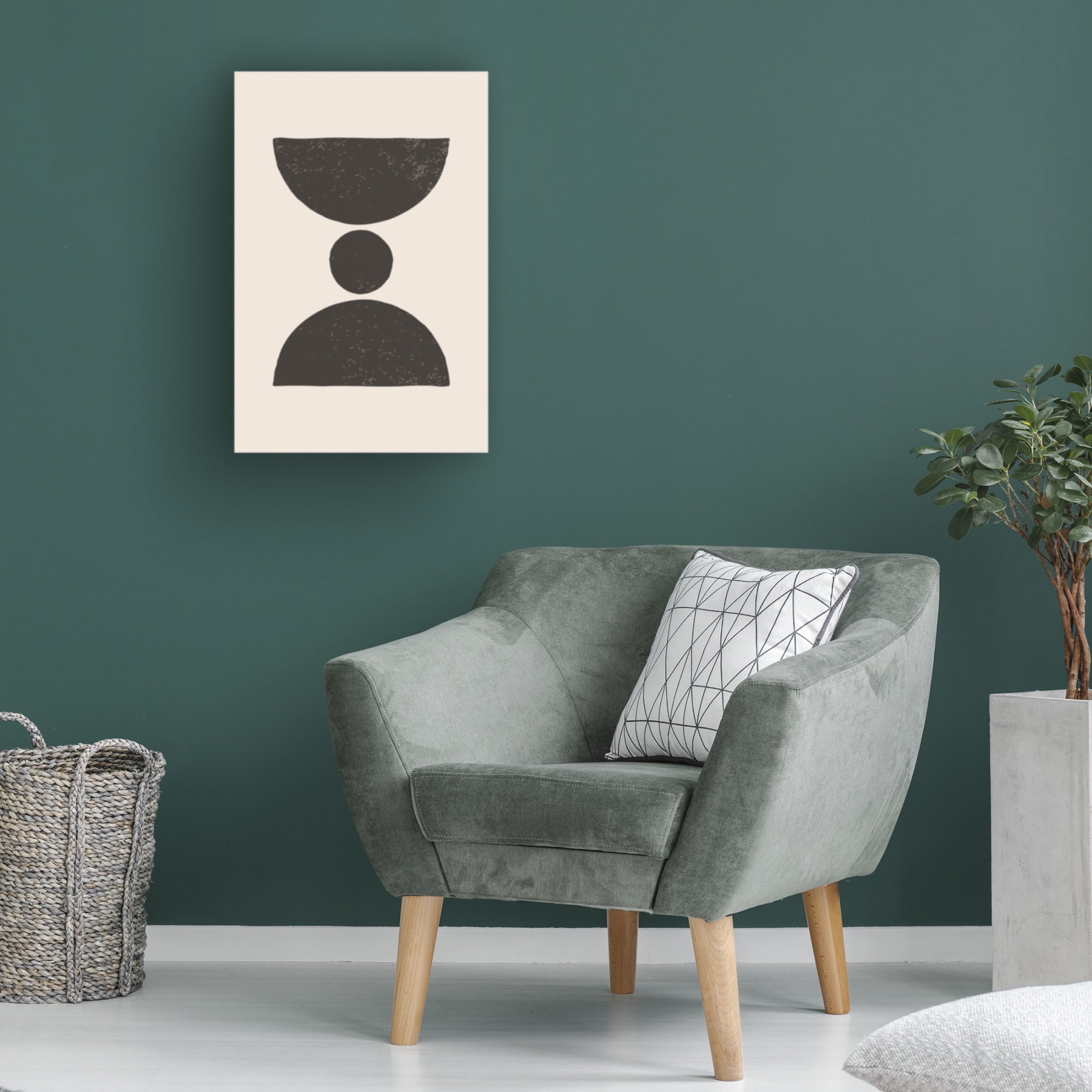 Trademark Fine Art jay stanley Black Abstract Shapes Series 3 Canvas Wall Art