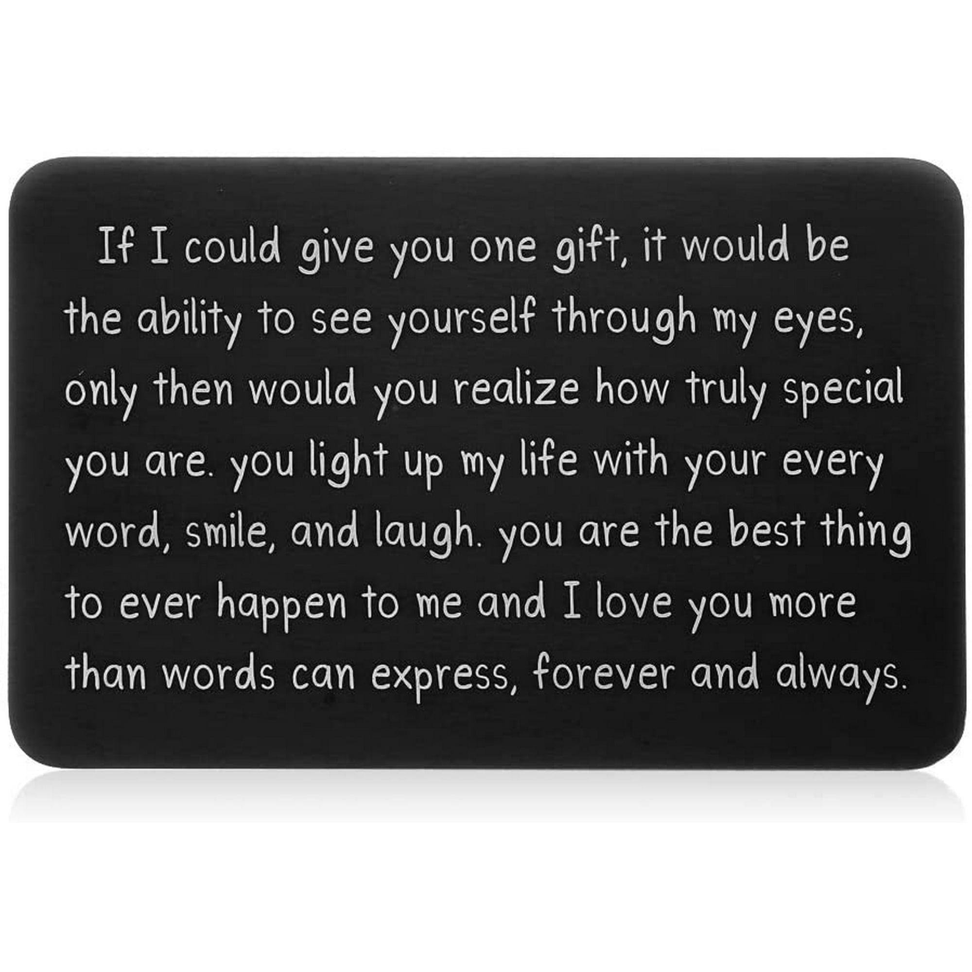 Engraved Wallet Card If I Could Give You One Gifts Love Note For Him Her Husband Wife Walmart Canada