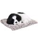 thumbnail image 2 of Adorno para cachorro BRI Simulación de Perro durmiendo peluche negro + blanco, 2 of 10