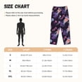 thumbnail image 2 of Pajama Pants Women, Purple Blue Jellyfish Print Sweatpants Soft Sleep Lounge Pants, Casual PJ Bottoms Pants with Pockets, 2 of 5
