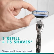 Gillette Mach3 Razor Blade Refills, 10ct Razor Cartridges with Lubrication Strip, 3-Blade Razor