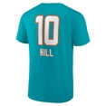thumbnail image 3 of Men's Tyreek Hill Aqua Miami Dolphins Team Wordmark Player Name & Number T-Shirt, 3 of 3