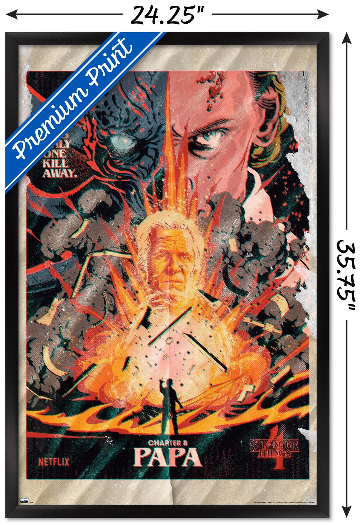 Netflix Stranger Things: Season 4 - Papa Wall Poster, 22.375" x 34" Framed