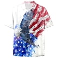 thumbnail image 4 of UngA America 250 Shirt, Men's American Flag Patriotic Button Down Shirt USA 4th of July Short Sleeve Tshirts Shirts for Men (Light Gray,XXL), 4 of 6