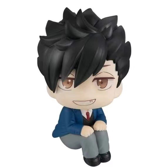 Newly Kozume Kenma Figure Tetsurou Kuroo Figure Sitting 2pc Q Version Anime Figures 10cm/3.9inch PVC Characters Cosplay Collectible Handicrafts Gifts