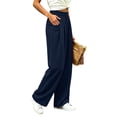 thumbnail image 4 of Neewe Wide Leg Sweatpants for Women Elastic Drawstring Waist Sports Sweatpants with Pockets, Relaxed Fit, 4 of 7