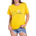 thumbnail image 1 of LUOGENLI T-shirts pour Femmes Motif Tournesol Col Rond Manches Courtes T-Shirt Haut 4xlt T-shirts Graphiques Saint-Valentin Jaune TTTG, 1 of 9