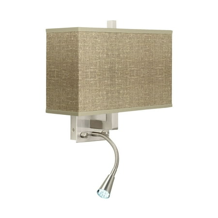

Giclee Gallery Burlap Giclee LED Reading Light Plug-In Sconce