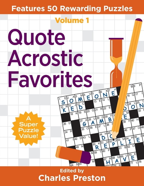 Puzzle Books for Fun: Quote Acrostic Favorites : Features 50 Rewarding Puzzles (Series #1) (Paperback)
