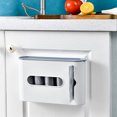 thumbnail image 4 of Boîte de Rangement Gadget de Cuisine Montage Mural Finition Soignée Commodité Support de Sac à Déchets Porteur Style Simple Durable Blanc, 4 of 9
