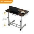 thumbnail image 2 of Rolling Desk Adjustable Standing Desk, Mobile Side Table 31.4 Inches w/Wheels Adjustable C Table Movable Portable Laptop Computer Stand for Bed Sofa,Black, 2 of 6