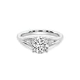 thumbnail image 4 of IGI Certified 5 Carat Round Shape Lab Grown Diamond Engagement Ring | 14K White Gold | Erica Swan Split Shank Diamond Ring | FG-VS1-VS2 Quality Friendly Diamonds, 4 of 6