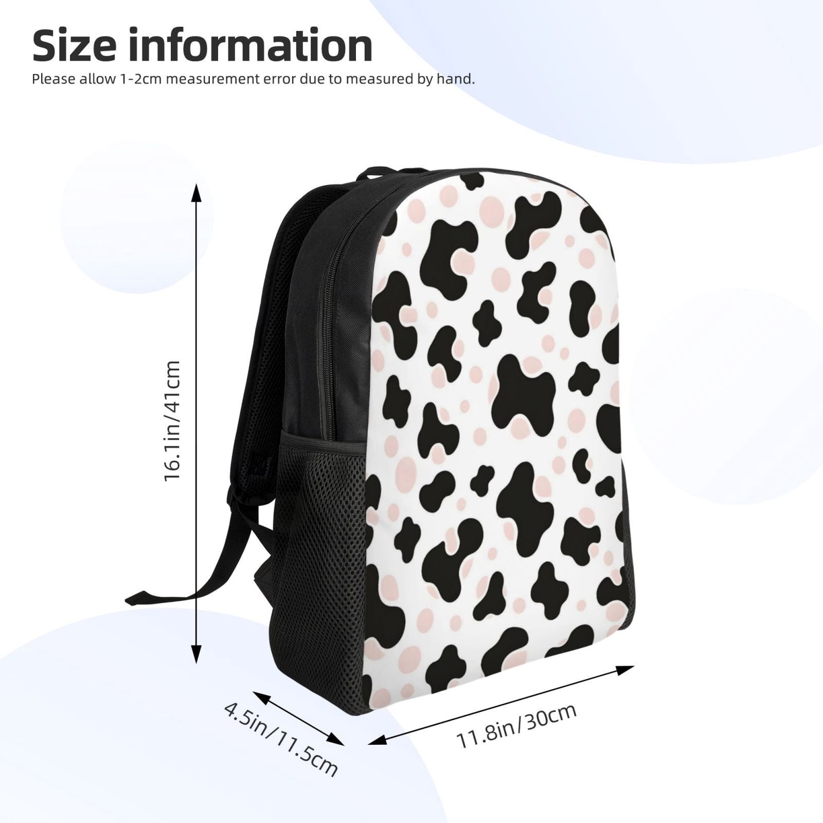 Single Side Full Backpack 16.1×11.8×4.5in Large Capacity Breathable Shoulder Belt Leisure Simple And Strong Bearing Capacity Simple Cow-Print Pattern1_1