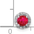 thumbnail image 2 of 14K White Gold 1/20Ct. Diamond And .25 Ruby Halo Chain Slide Made In India pm4024-ru-006-wa, 2 of 5