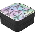 thumbnail image 3 of SKYSONIC Eiffel Tower Leather Jewelry Box,Portable Mini Jewelry Case Traveling Jewelry Organizer for Rings Necklaces Bracelets Earrings, 3 of 7