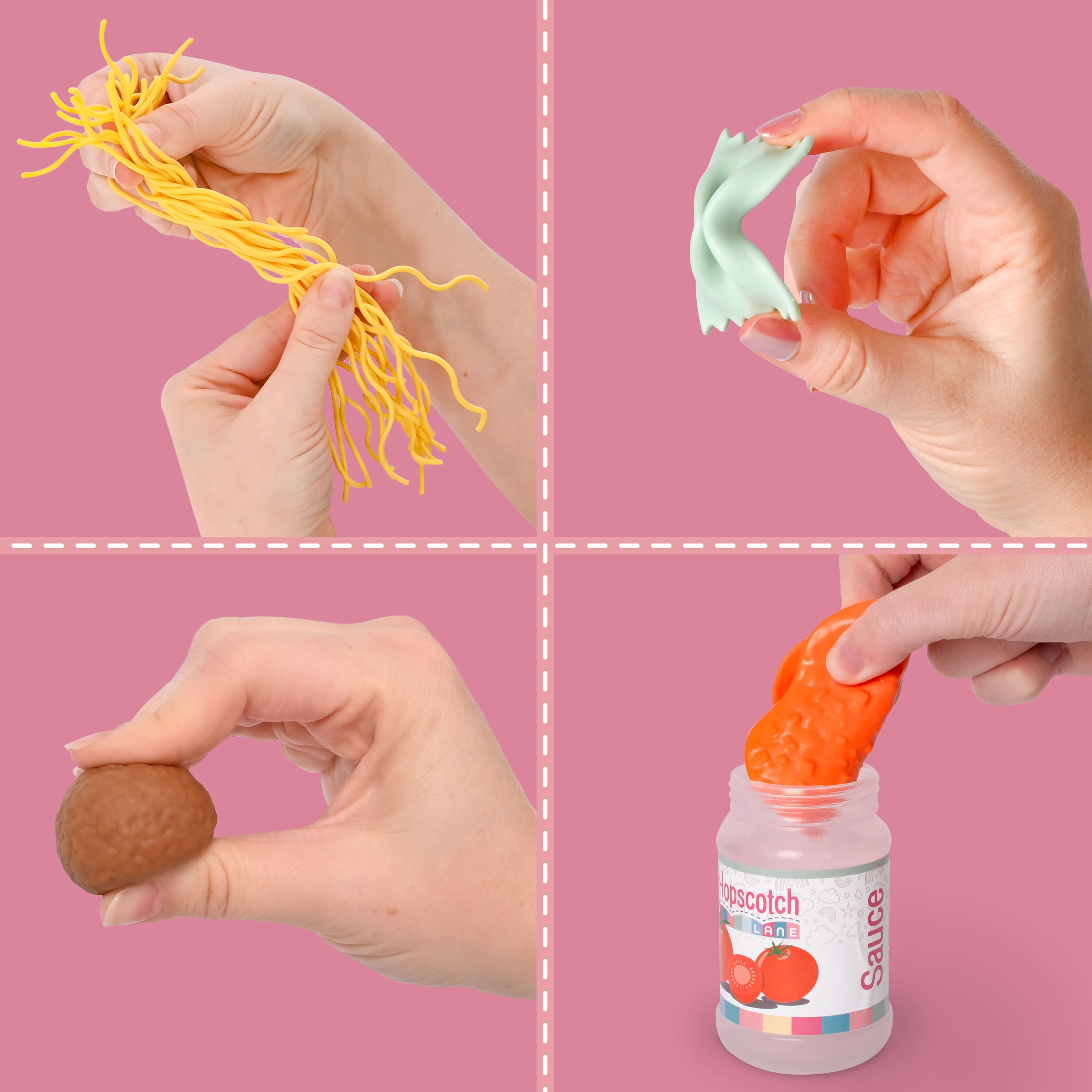 Hopscotch Lane Let’s Make Pasta 33 Piece Set – Doll Cooking Set & Doll Clothing for Kids Ages 3+