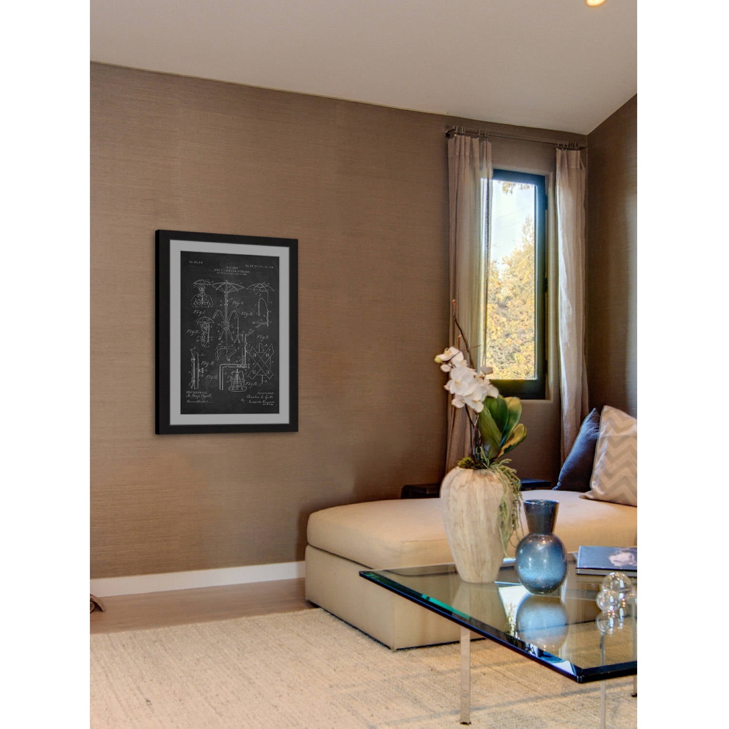 "Sunshade 1903 Chalk" Framed Painting Print