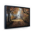 thumbnail image 3 of Deer In The Autumn Park 40 in x 30 in Framed Painting Canvas Art Print, by Designart, 3 of 5