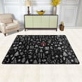 thumbnail image 2 of XMXT Non-Slip Area Rug, Christmas Style Line Illustration Polyester Rugs for Living Room, 72 x 48 inches, 2 of 9