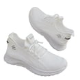 thumbnail image 5 of EKVAHL Women's Athletic Walking Sneakers, Breathable Mesh Cushioned Non‑Slip Shoes, Fitness Work Outdoor Daily Casual Shoes White, 5 of 6